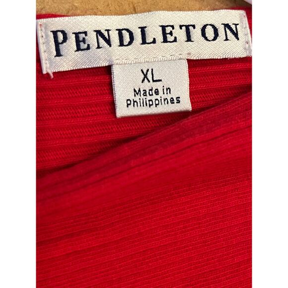 Pendleton Women's Size XL Red Knit V Neck Tank Top - Picture 2 of 7
